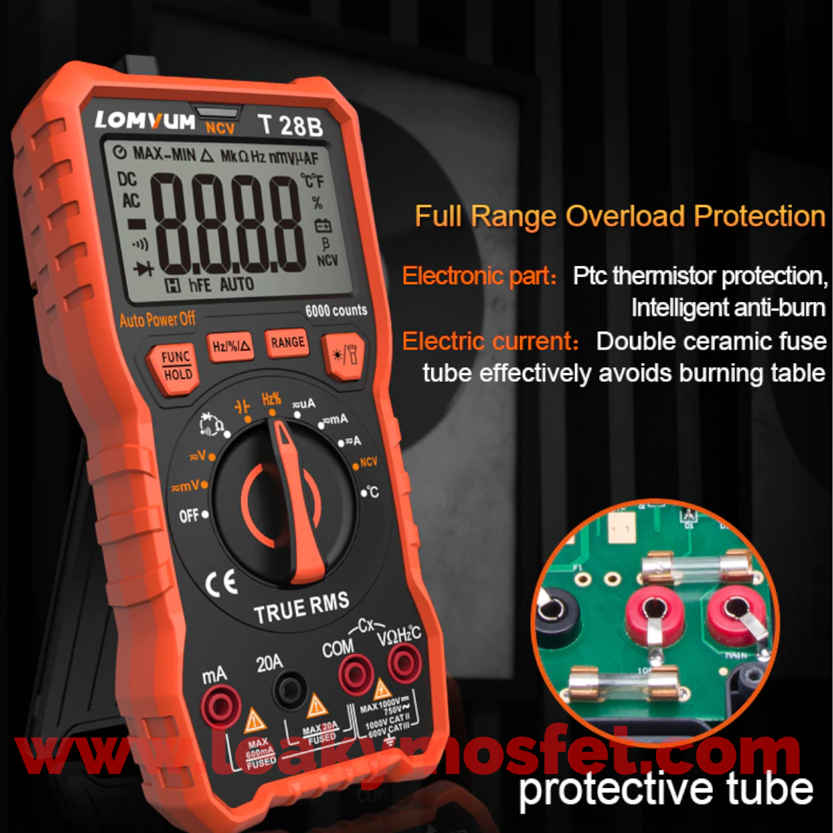 LOMVUM T28B Digital Multimeter w/ 10MHz Frequency Counter