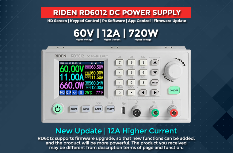 RIDEN RD6006 RD6012 RD6018 DC Bench Power Supply - Leaky MOSFET
