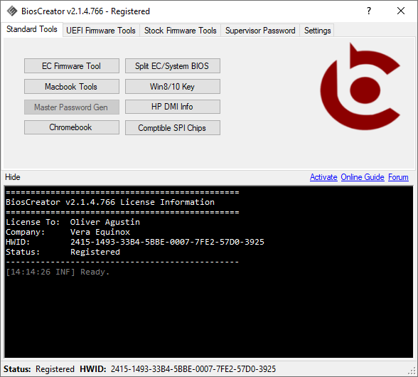 BiosCreator v2.1.22 - (International Version)