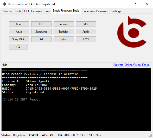 BiosCreator v2.1.22 - (International Version)