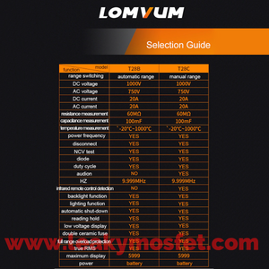 LOMVUM  T28B Digital Multimeter w/ 10MHz Frequency Counter